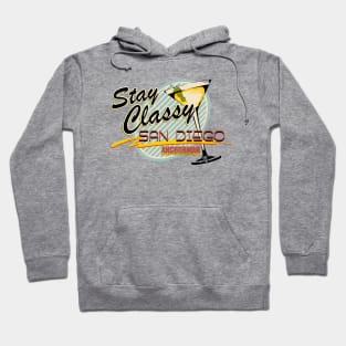 Anchorman Stay Classy San Diego Martini Glass Hoodie